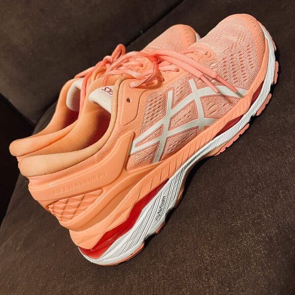 Fabulous Condition Asics Gel Kayano 24 Seashell Orange women's 8 US 39 EUR T799N - Picture 5 of 12